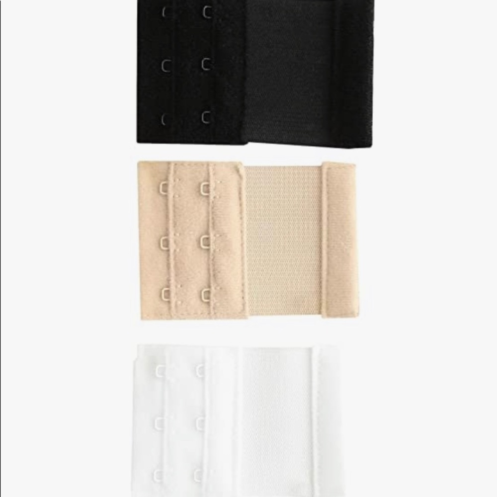 Set Of Three Hook Bra Extenders
